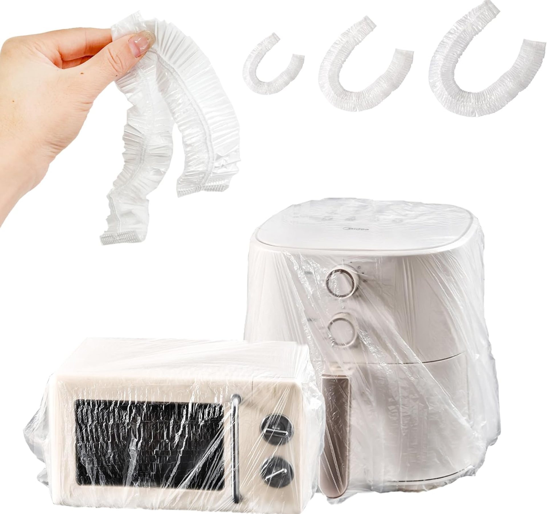 60PCS Clear Kitchen Equipment Covers – Mud Cowl Thickened Disposable Blender covers with Elastic for Small Equipment, Oven, Strain Cooker, Toaster, Air Fryer, Prompt Pot(S, M, L) 60PCS Clear Kitchen Equipment Covers – Mud Cowl Thickened Disposable Blender covers with Elastic for Small Equipment, Oven, Strain Cooker, Toaster, Air Fryer, Prompt Pot(S, M, L)