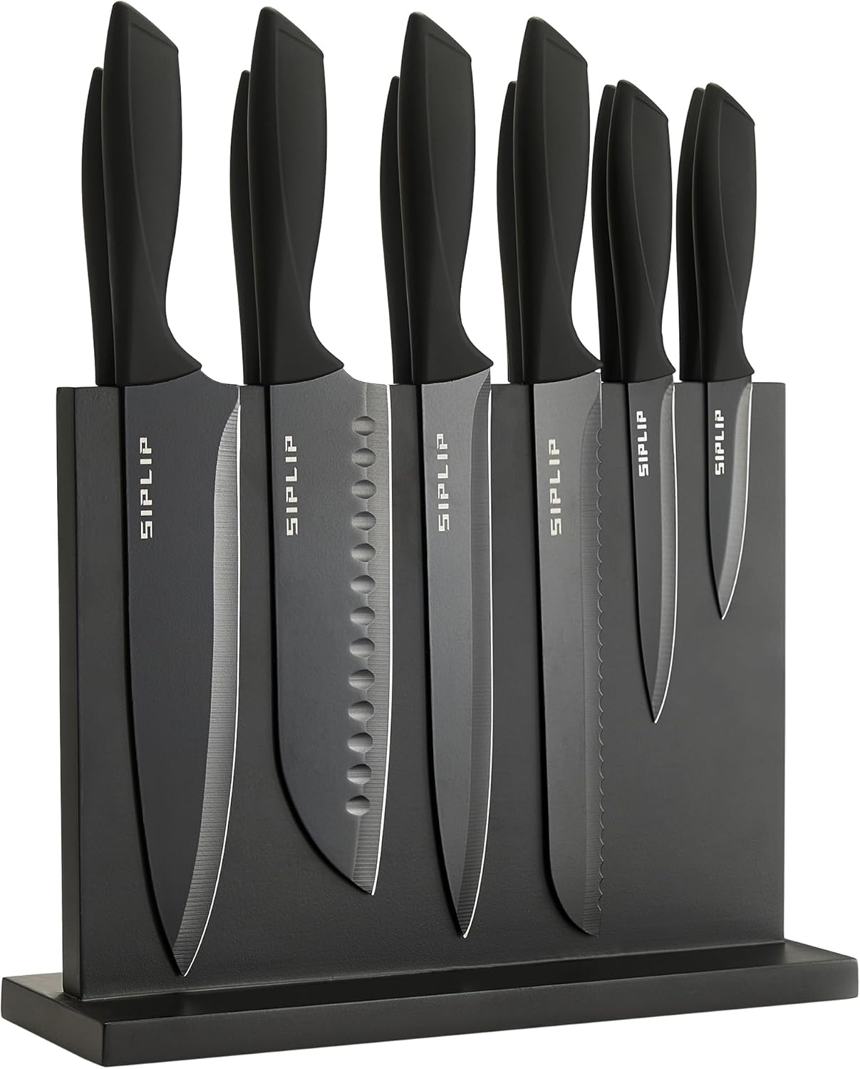 Kitchen knife set with Magnetic knife holder, 15 items excessive carbon chrome steel sharp kitchen knife set together with chef’s knife, bread knife, serrated steak knife set, knife sharpener Kitchen knife set with Magnetic knife holder, 15 items excessive carbon chrome steel sharp kitchen knife set together with chef’s knife, bread knife, serrated steak knife set, knife sharpener