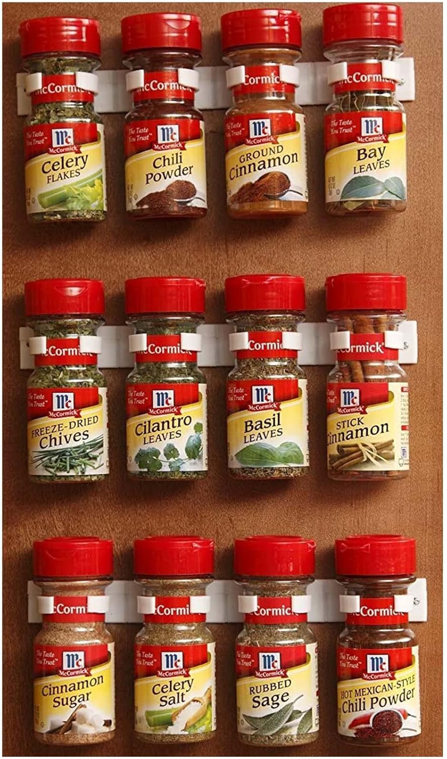 Bellemain Spice Gripper Clip Strips for Plastic Jars – Set of three, Holds 12 Jars Bellemain Spice Gripper Clip Strips for Plastic Jars – Set of three, Holds 12 Jars