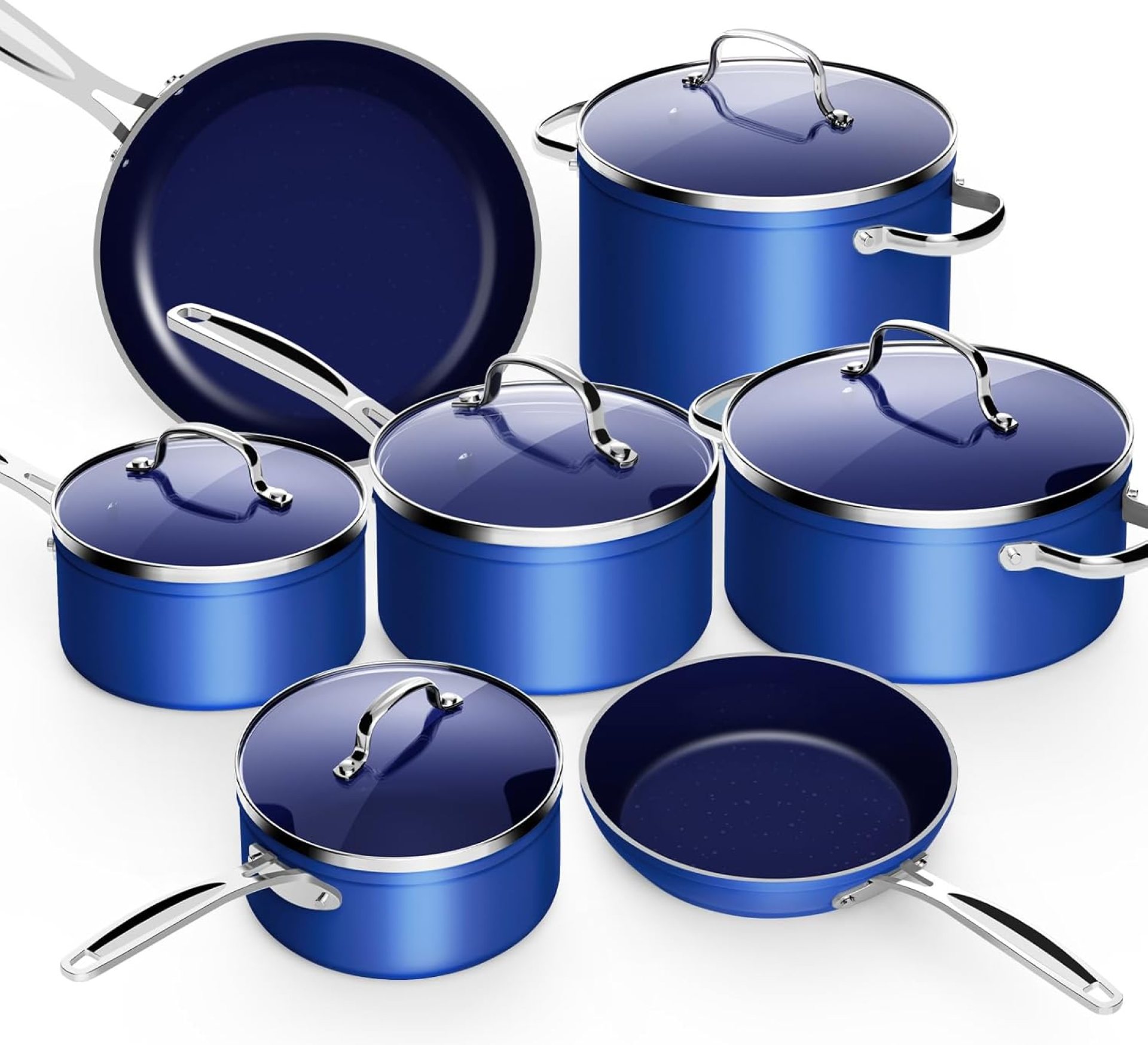 Nuwave 12pc Cast Light-weight Cookware Set, G10 Wholesome Duralon Ceramic Extremely Non-Stick Coating, Vented Tempered Glass Lids, Keep-Cool Handles, Induction-Prepared & Works on All Cooktops, PFAS Free Nuwave 12pc Cast Light-weight Cookware Set, G10 Wholesome Duralon Ceramic Extremely Non-Stick Coating, Vented Tempered Glass Lids, Keep-Cool Handles, Induction-Prepared & Works on All Cooktops, PFAS Free