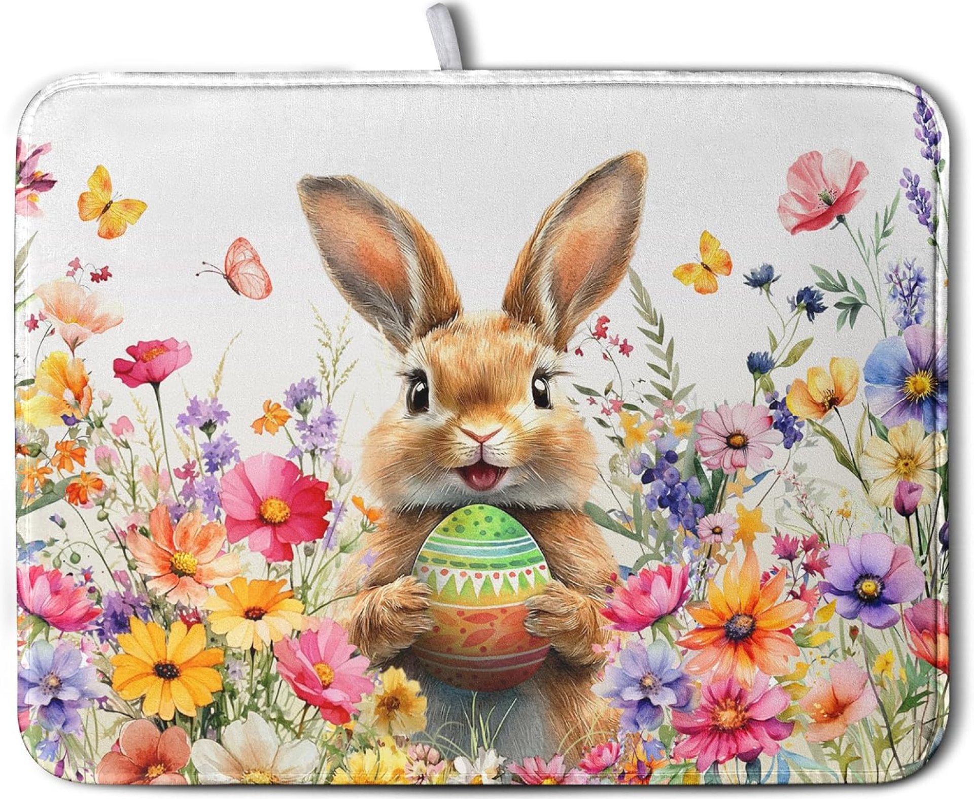 Spring Easter Dish Drying Mat for Kitchen Counter Easter Bunny Rabbit Eggs Flowers Dishes Drainer Mats 18×24 Microfiber Absorbent Massive Dish Drying Pad for Kitchen Countertop Tableware Decor Spring Easter Dish Drying Mat for Kitchen Counter Easter Bunny Rabbit Eggs Flowers Dishes Drainer Mats 18×24 Microfiber Absorbent Massive Dish Drying Pad for Kitchen Countertop Tableware Decor