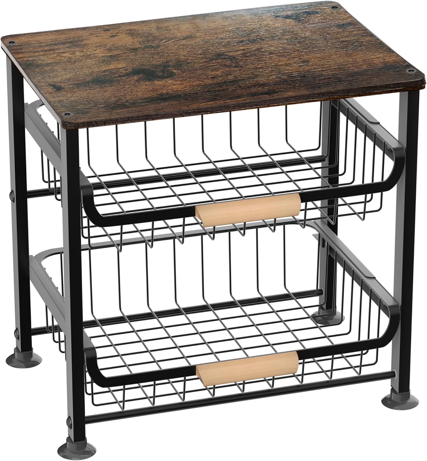 3-layer kitchen fruit storage basket snack rack, countertop storage rack, stackable storage rack with desktop, pull-out hole metallic storage basket with deal with, kitchen organizers & storage 3-layer kitchen fruit storage basket snack rack, countertop storage rack, stackable storage rack with desktop, pull-out hole metallic storage basket with deal with, kitchen organizers & storage