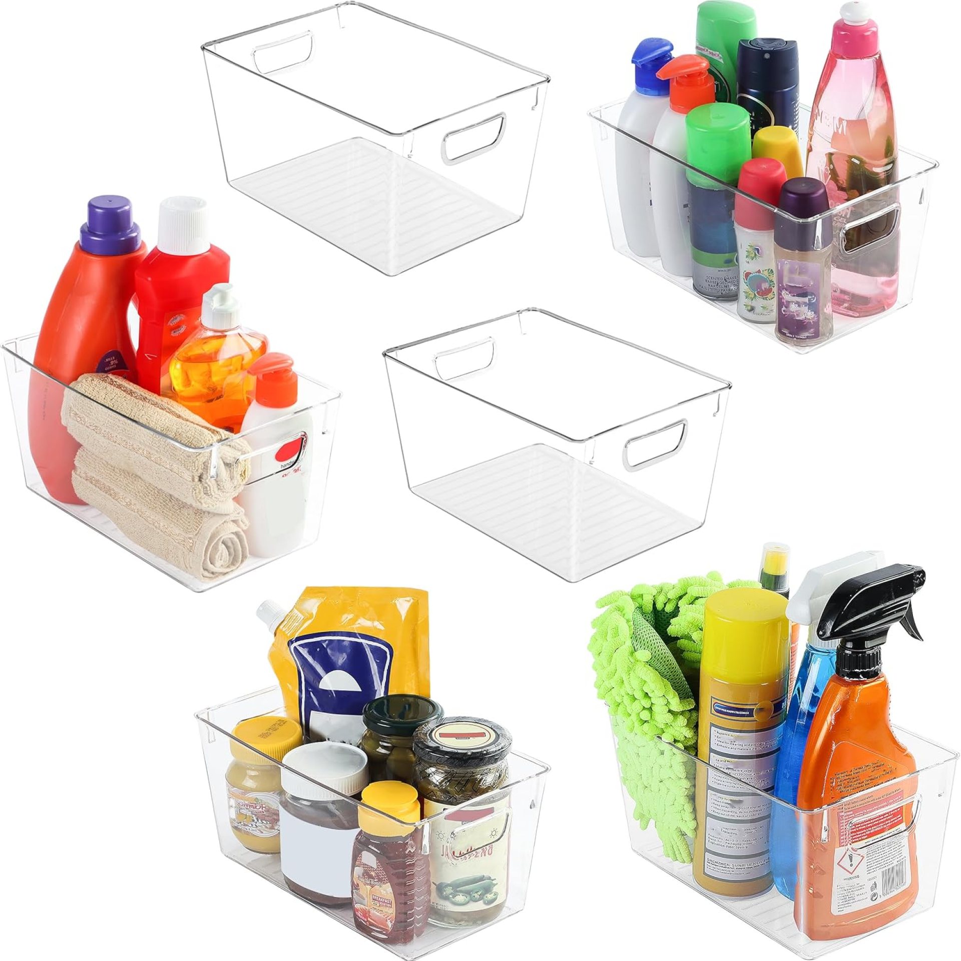 Utopia Kitchen Clear Organizer Bins – 6 Pack Pantry Organizers and Storage Bins – Medium Clear Storage Containers for Organizing – Clear Storage Bins For Fridge, Kitchen Group and Storage Utopia Kitchen Clear Organizer Bins – 6 Pack Pantry Organizers and Storage Bins – Medium Clear Storage Containers for Organizing – Clear Storage Bins For Fridge, Kitchen Group and Storage