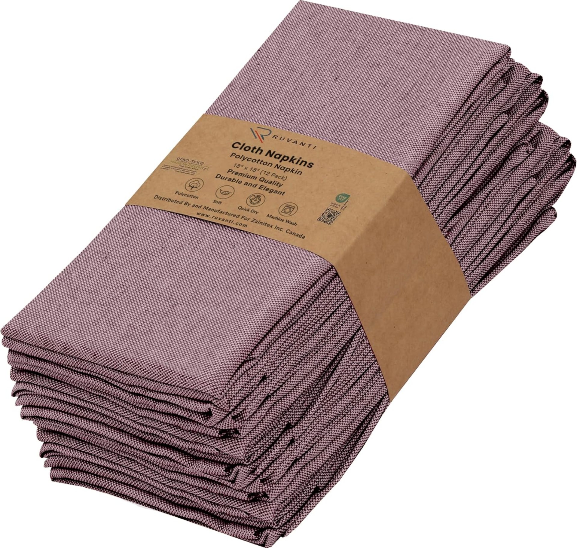 Ruvanti Material Napkins Set of 12, 18×18 Reusable Napkins Material Washable, Comfortable & Sturdy Desk Napkins, Polycotton Chambray Dinner Napkins for Events, Christmas, Thanksgiving, Weddings – Burgundy Ruvanti Material Napkins Set of 12, 18×18 Reusable Napkins Material Washable, Comfortable & Sturdy Desk Napkins, Polycotton Chambray Dinner Napkins for Events, Christmas, Thanksgiving, Weddings – Burgundy