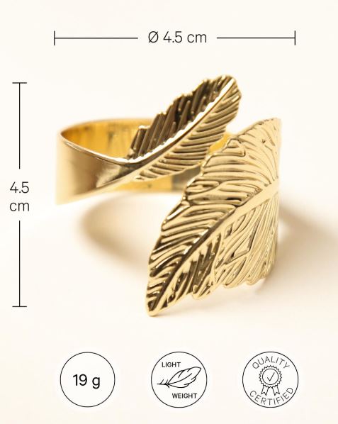 Esmée Serviettenring Feder gold Ø 4,5 cm