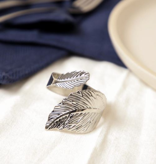 Esmée Serviettenring Feder silber Ø 4,5 cm