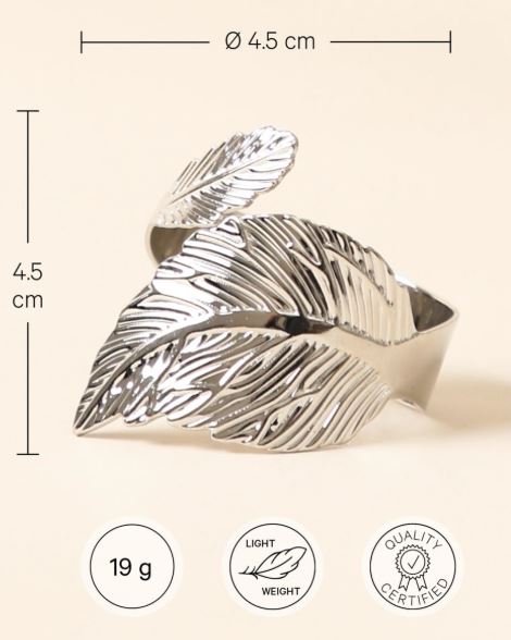 Esmée Serviettenring Feder silber Ø 4,5 cm