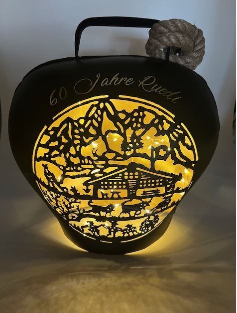 Glocke Laterne Le Chalet schwarz gross