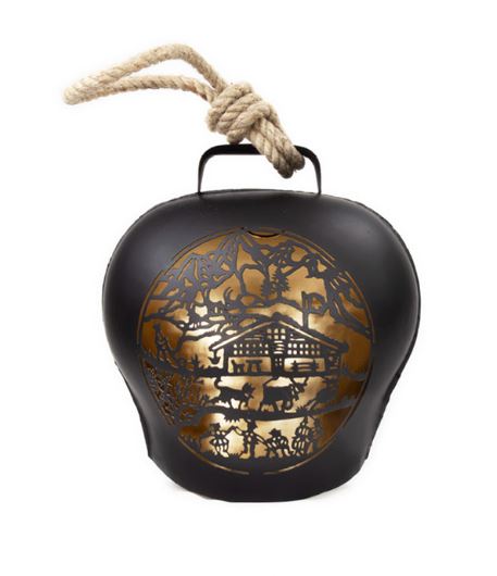 Glocke Laterne Le Chalet schwarz gross