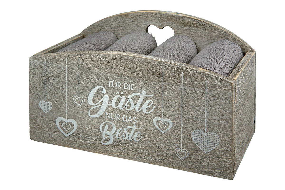 Gästehandtücher in Box “Für die Gäste nur das Beste”