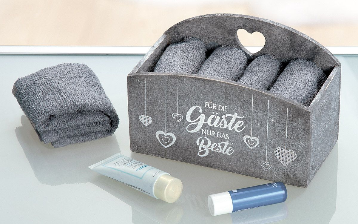 Gästehandtücher in Box “Für die Gäste nur das Beste”