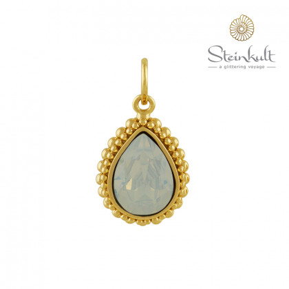 Anhänger Steinkult, Amber, Swarovski, White Opal