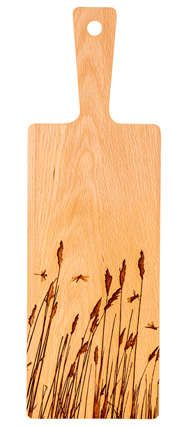 Holzbrett “Schilf”, 40x13x2 cm, Buche