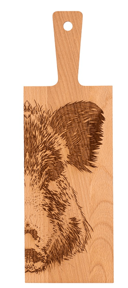 Kadastar Holzbrett “Wildschwein Zoom”,       40x13x2 cm, Buche