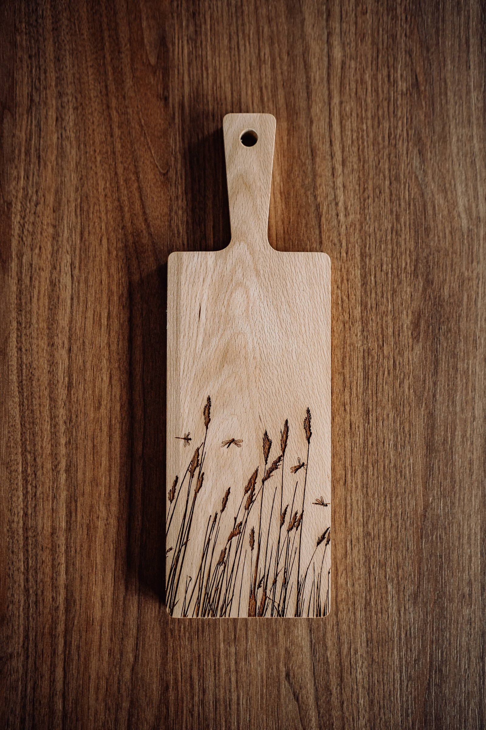 Holzbrett “Schilf”, 40x13x2 cm, Buche