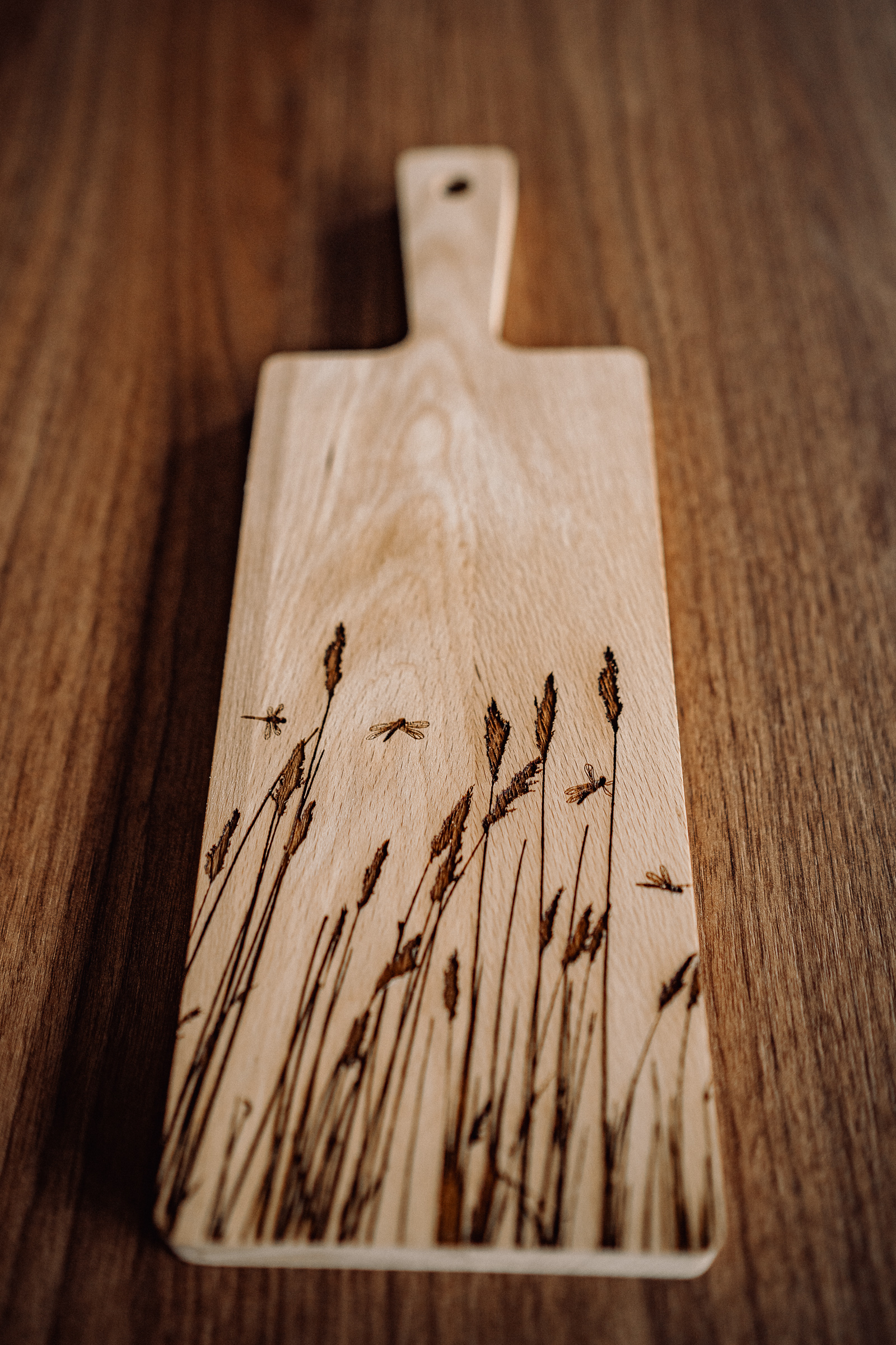 Holzbrett “Schilf”, 40x13x2 cm, Buche