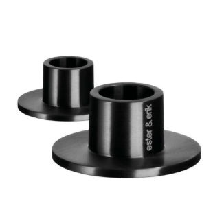 Ester & Erik Kerzenhalter für Stabkerzen schwarz matt