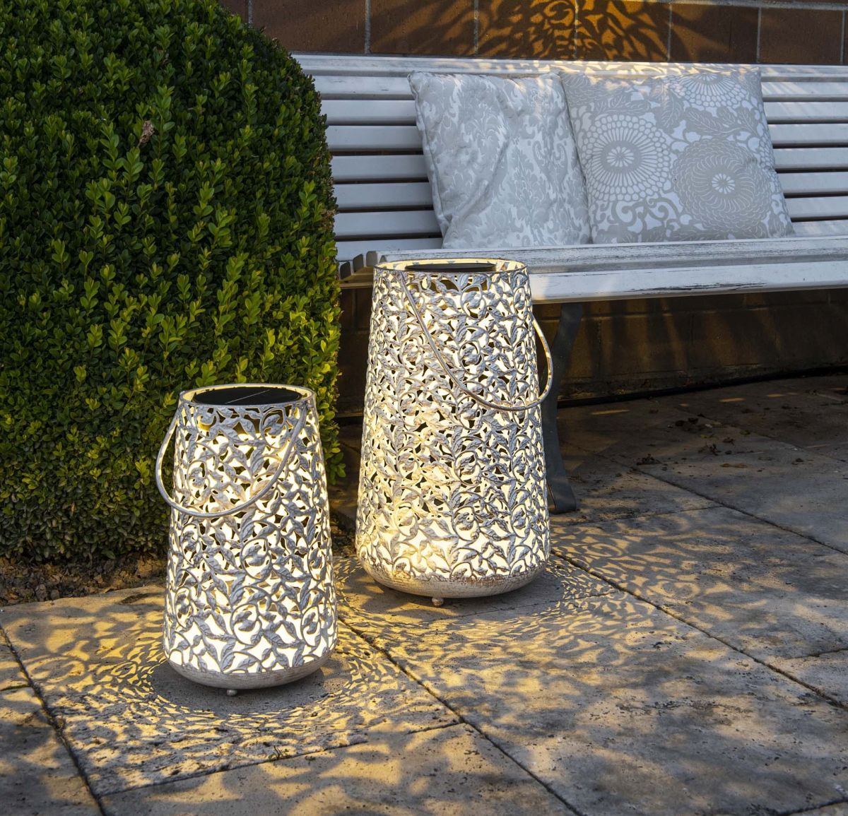 STT Solar Laterne Antic Rosy