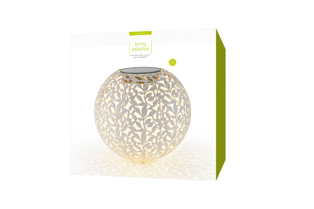 STT Solar Laterne Antic Ball Rosy 30