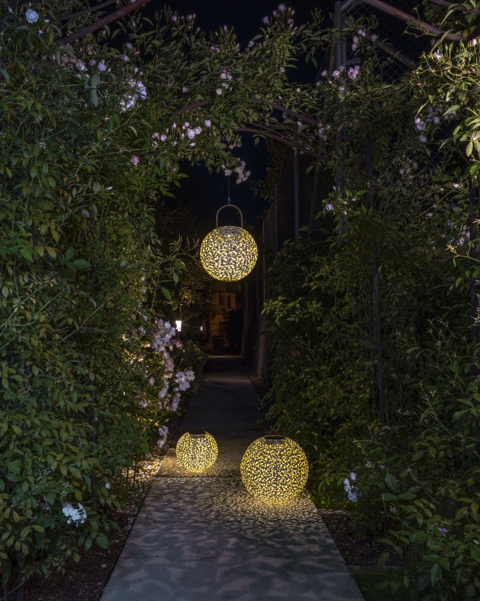 STT Solar Laterne Antic Ball Rosy 30