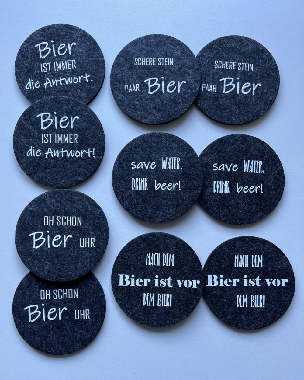 Filzuntersetzer Bier dunkel, rund