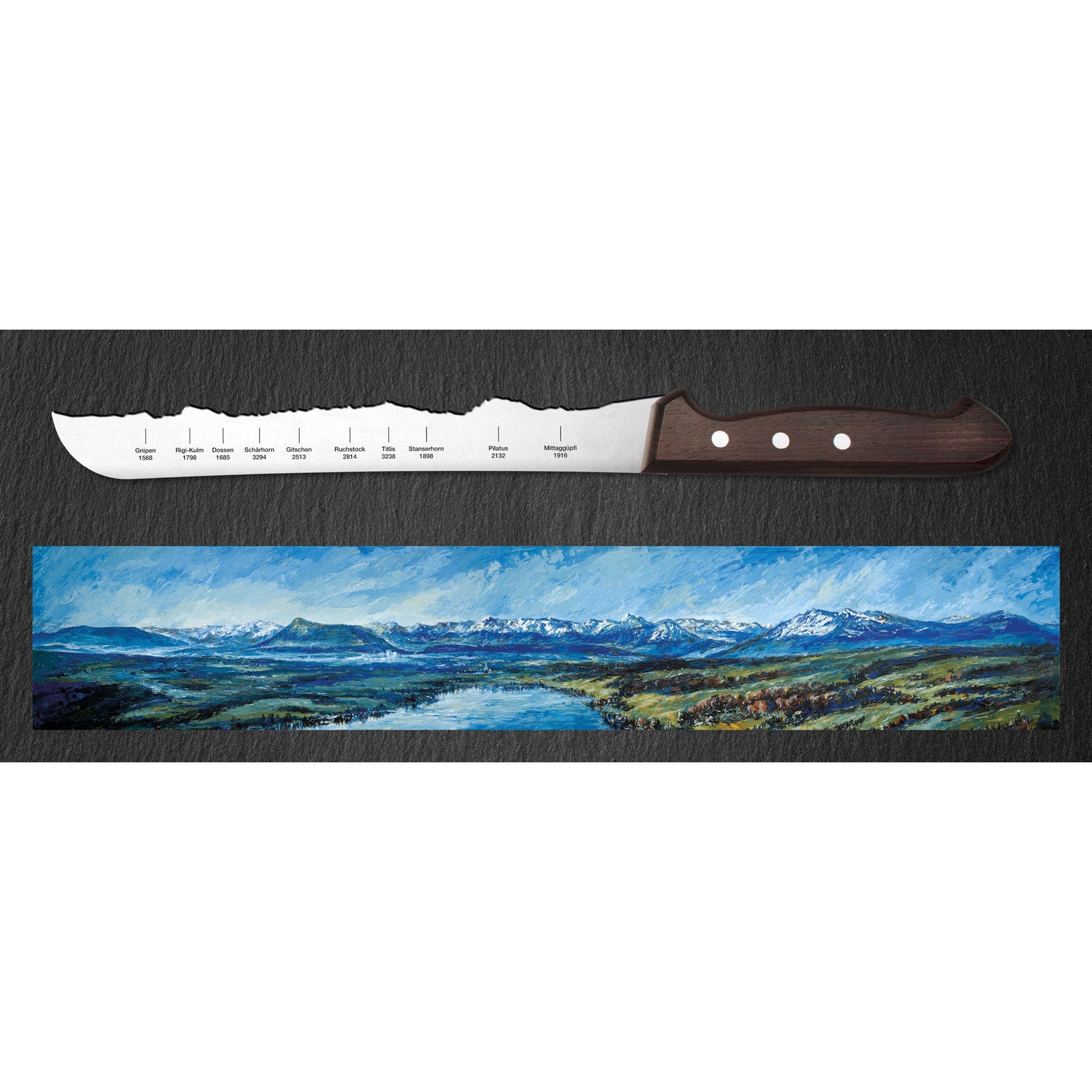 Panorama Knife Brotmesser Zentralschweizer Alpen Pk-06a
