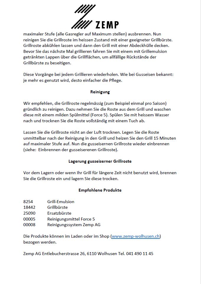 Reinigungsset Zemp AG