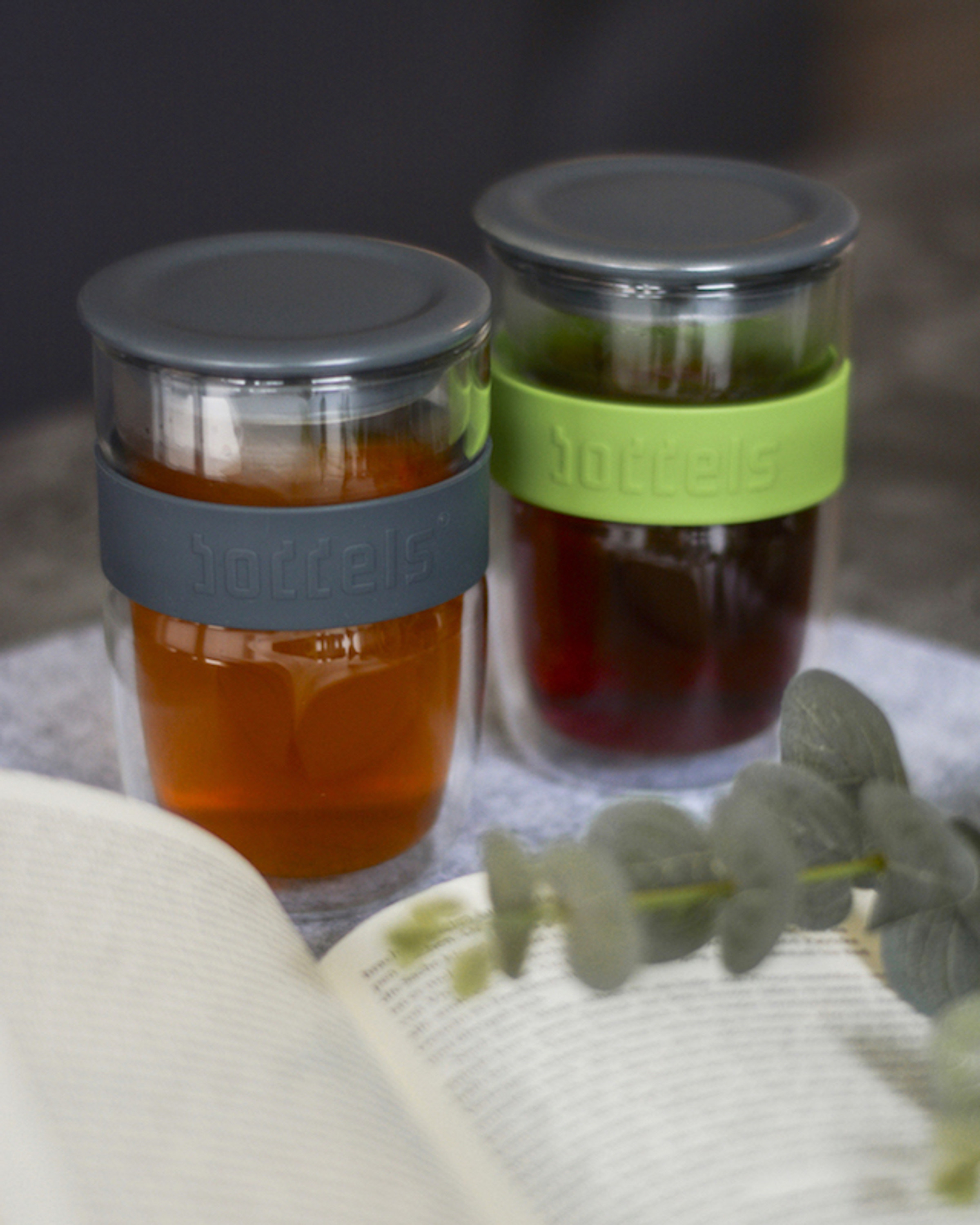 Boddels Glasbecher Seev 380 ml Anthrazitgrau