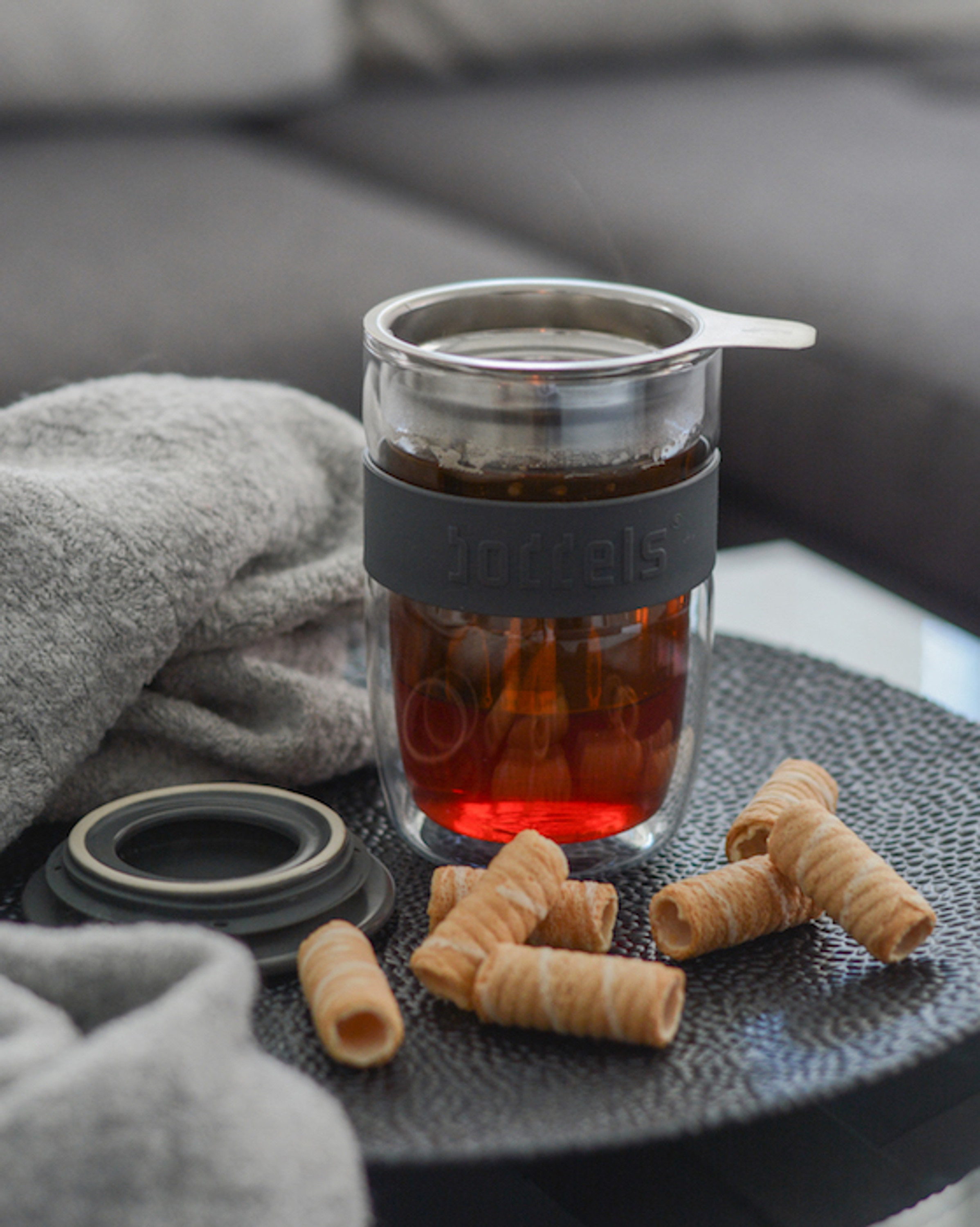 Boddels Glasbecher Seev 380 ml Anthrazitgrau