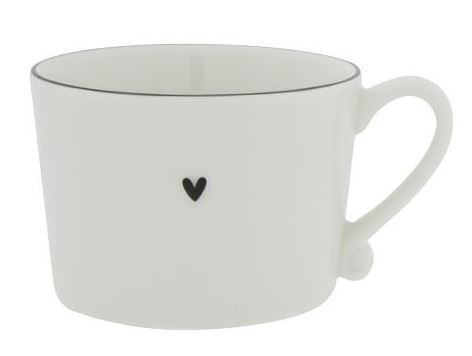 Bastion Collections Tasse mit schwarzem Rand + Herz