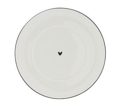 Bastion Collections Unterteller schwarzer Rand + Herz Ø 15 cm