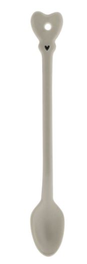 Bastion Collections Löffel beige mit Herz 18,5 cm