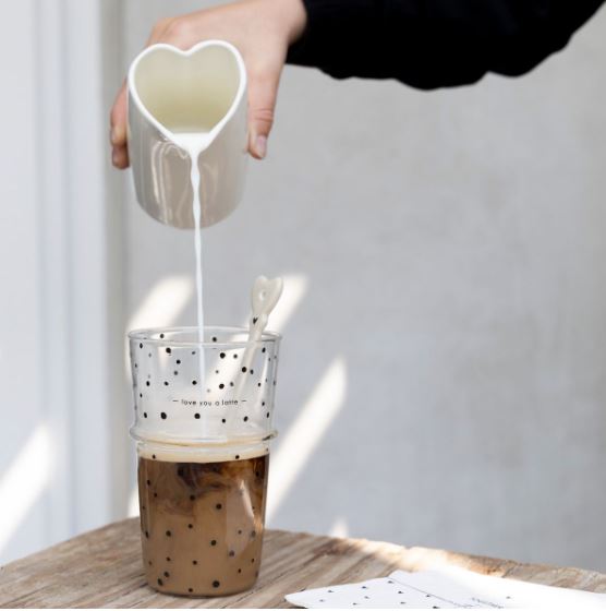 Bastion Collections Löffel beige mit Herz 18,5 cm