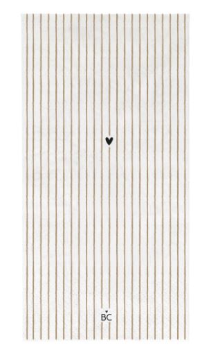 Bastion Collections Servietten weiss mit Streifen