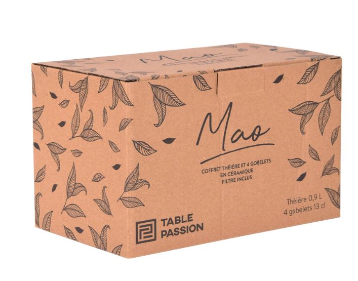 Table Passion Teekannenset Mao 0,9 l und 4 Tassen, schwarz