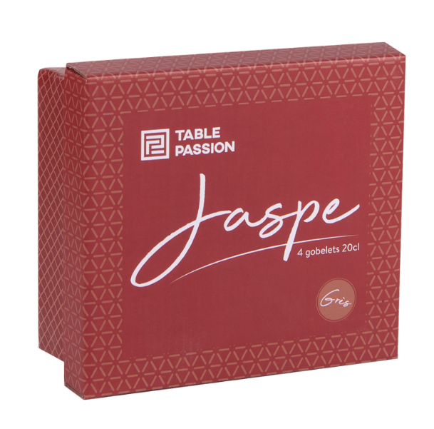 Table Passion Kaffeebecher 20 cl 4-er Set Jaspe rot