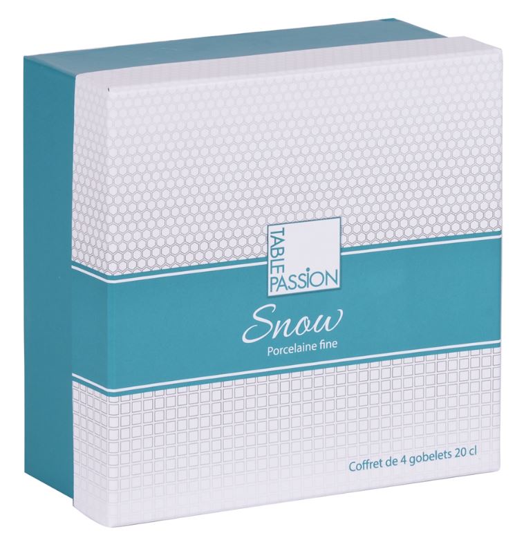 Table Passion Kaffeebecher 20 cl 4-er Set Snow weiss