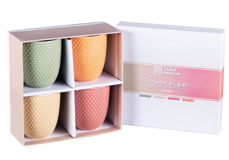 Table Passion Kaffeebecher 20 cl  4-er Set Sunrise