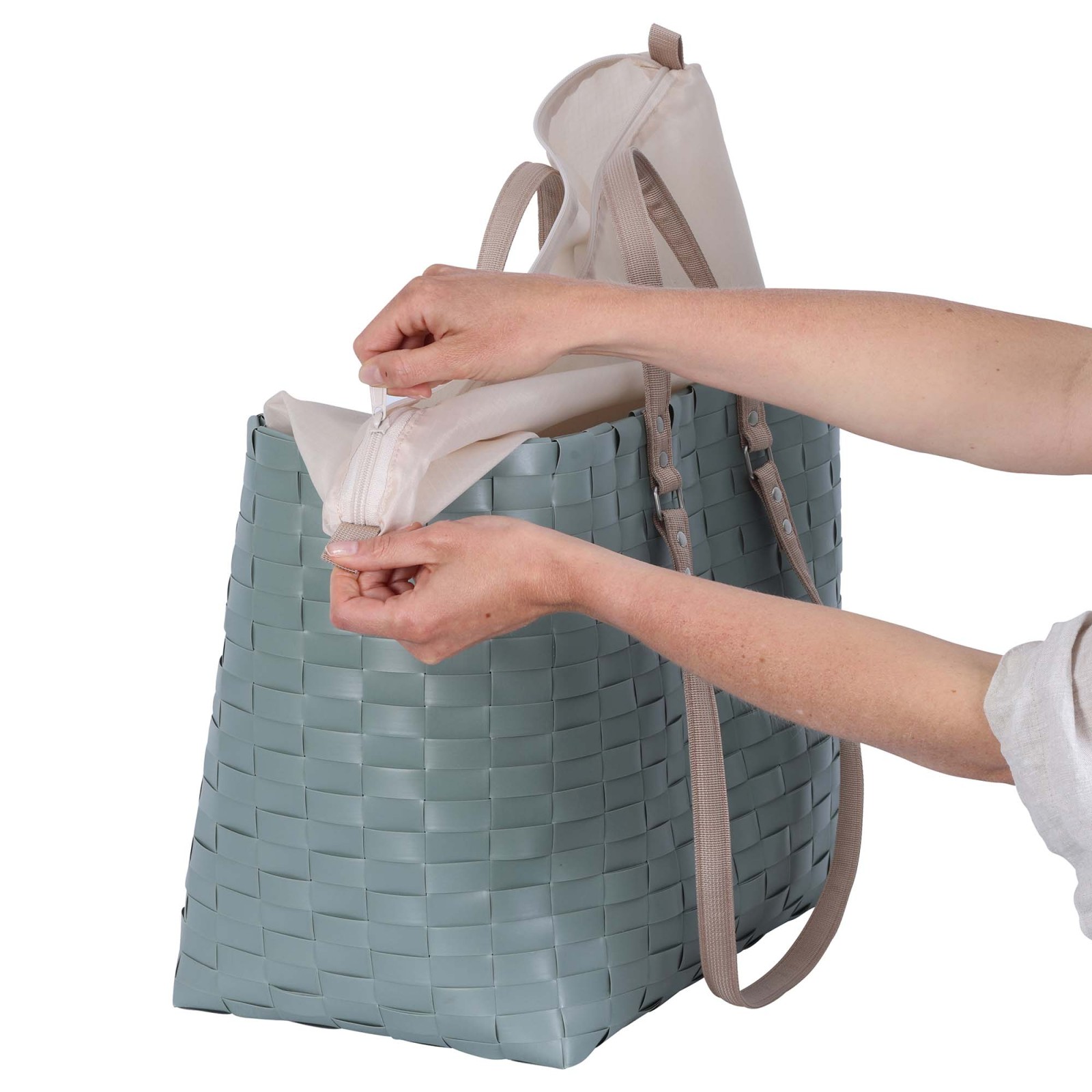 HANDED BY Einkaufstasche Go! Sport Shopper L Sage liver