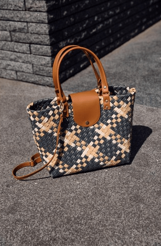 HANDED BY Einkaufstasche Alley Shopper dark grey pattern