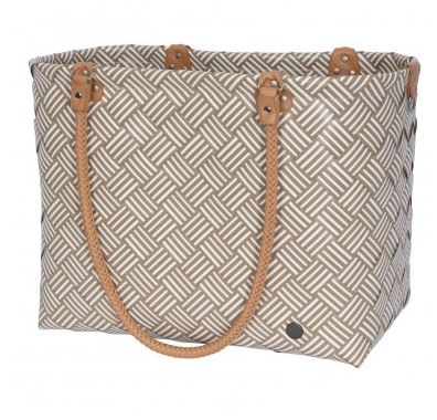 HANDED BY Einkaufstasche Sainte-Maxime Stripes khaki