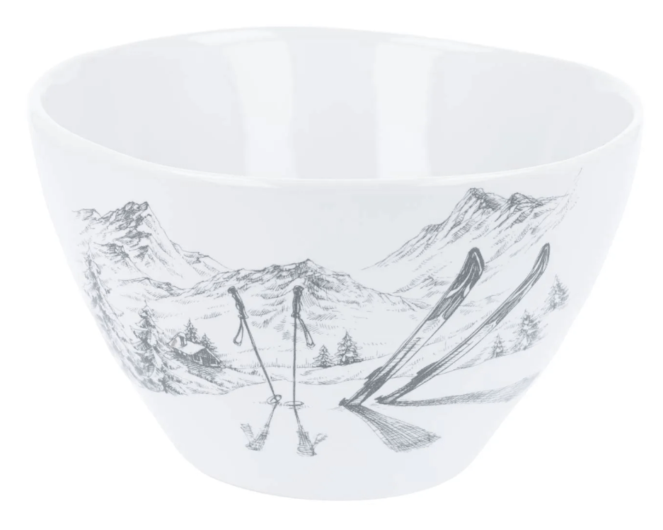 À Table Schale “Ski” weiss