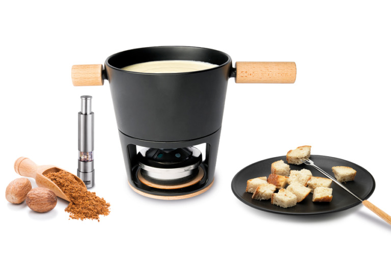 Fonduegarnitur Titlis aus Gusseisen inkl. 6 Fonduegabeln