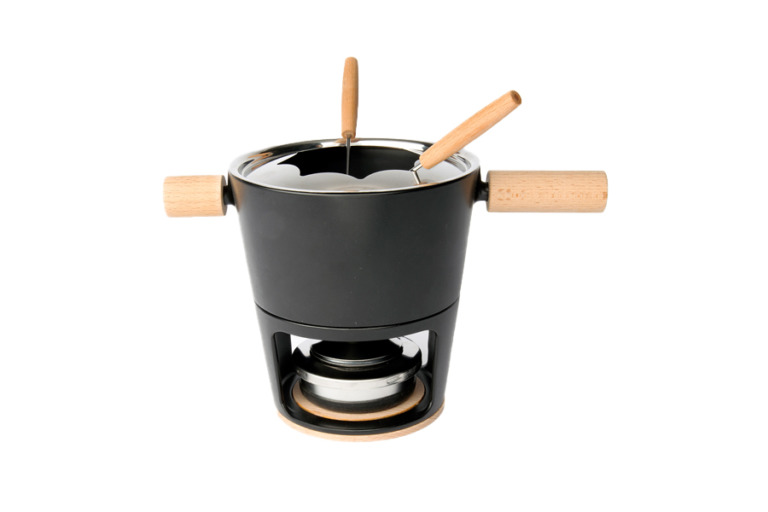 Fonduegarnitur Titlis aus Gusseisen inkl. 6 Fonduegabeln