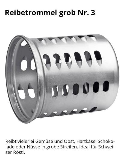 Tromco Trommelreibe-Set Alu schwarz mit Trommel 2, 3, 4