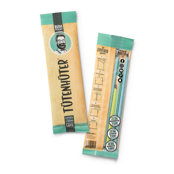 Tütenhüter türkis 6er Set