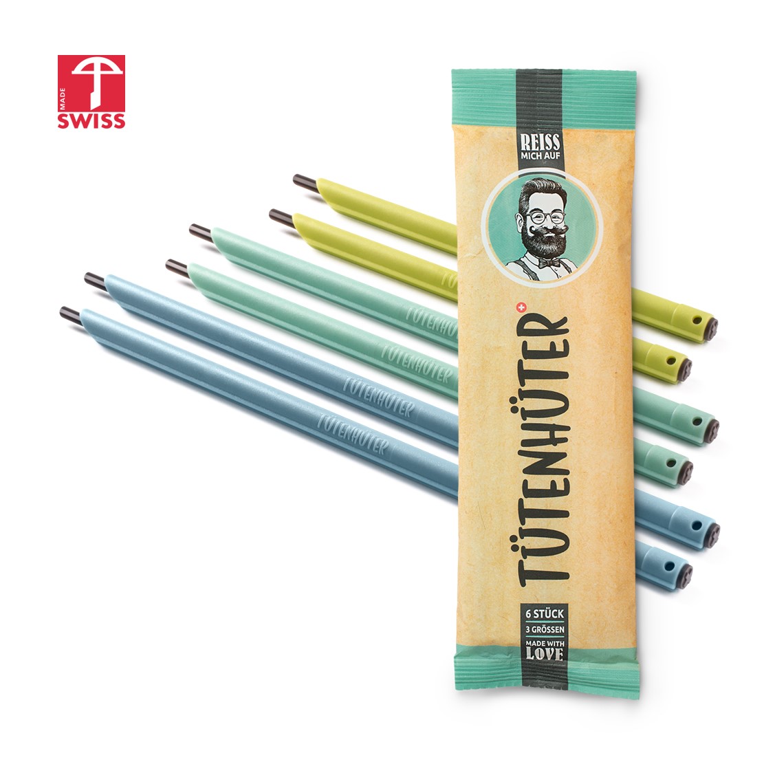 Tütenhüter türkis 6er Set