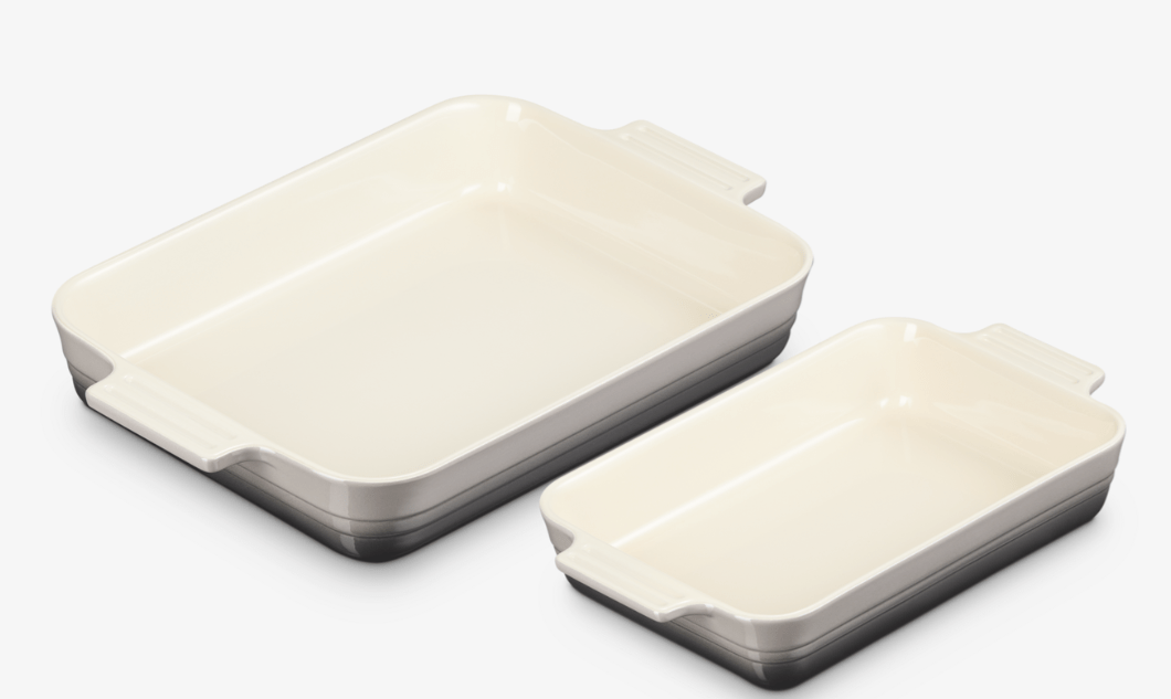 Auflaufform 2er-Set Klassik Flint aus Steinzeug (25/32 cm) rechteckig