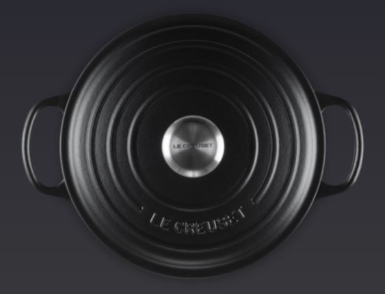 Gourmet-Bräter Signature Le Creuset rund schwarz matt 24 cm