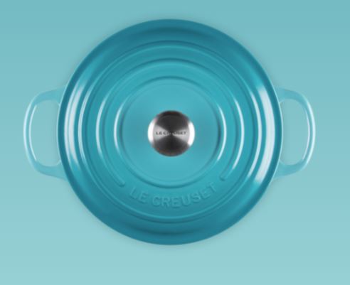 Bräter Signature Le Creuset rund Caribbean-Blau 20 cm